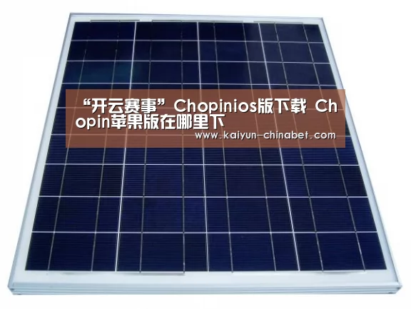 “开云赛事”Chopinios版下载 Chopin苹果版在哪里下(图1) 开云推荐